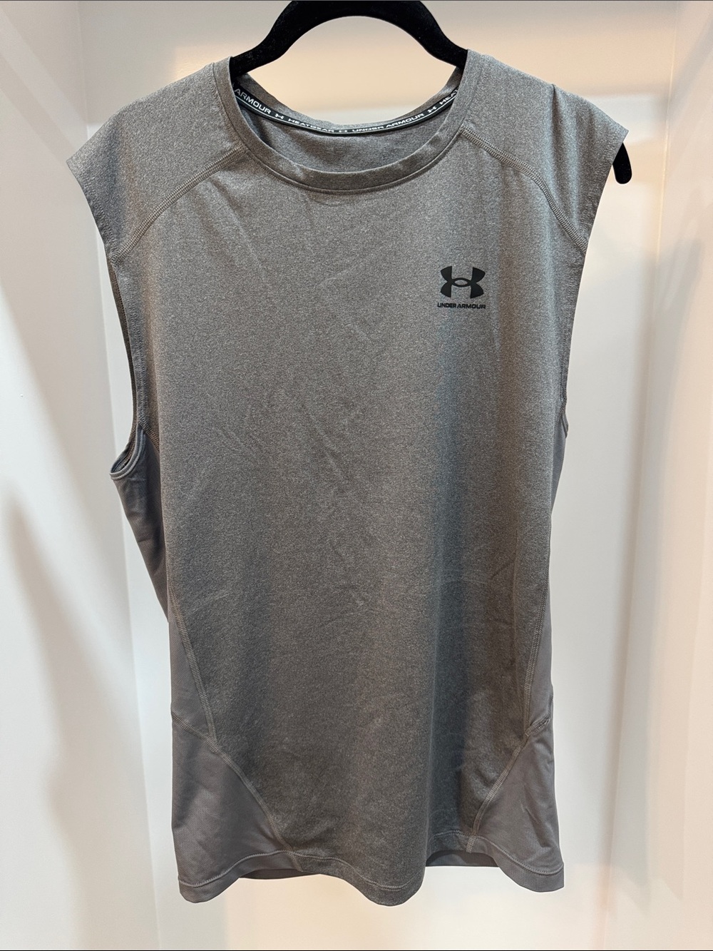 Under Armour Men's Gray Sleeveless Performance Compression Tank Top